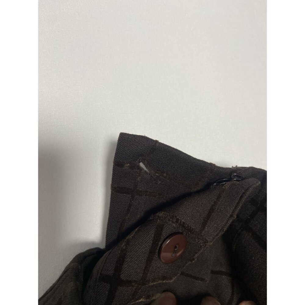 Talbots Petites Stretch Women's Plaid Pants Size 8 Brown/Black - Picture 13 of 13